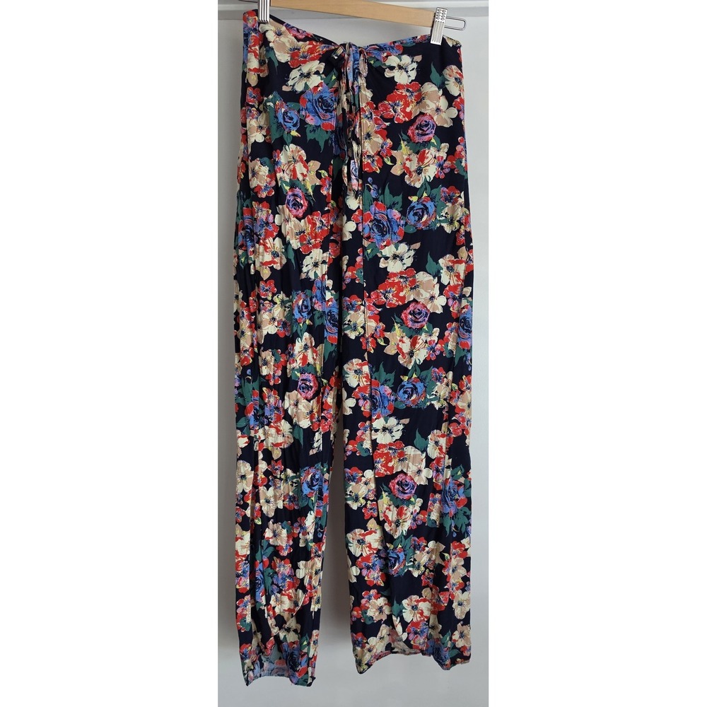 Cotton Candy Women's S Floral Multicolor Rayon Pants 26W 29 Inseam Boho